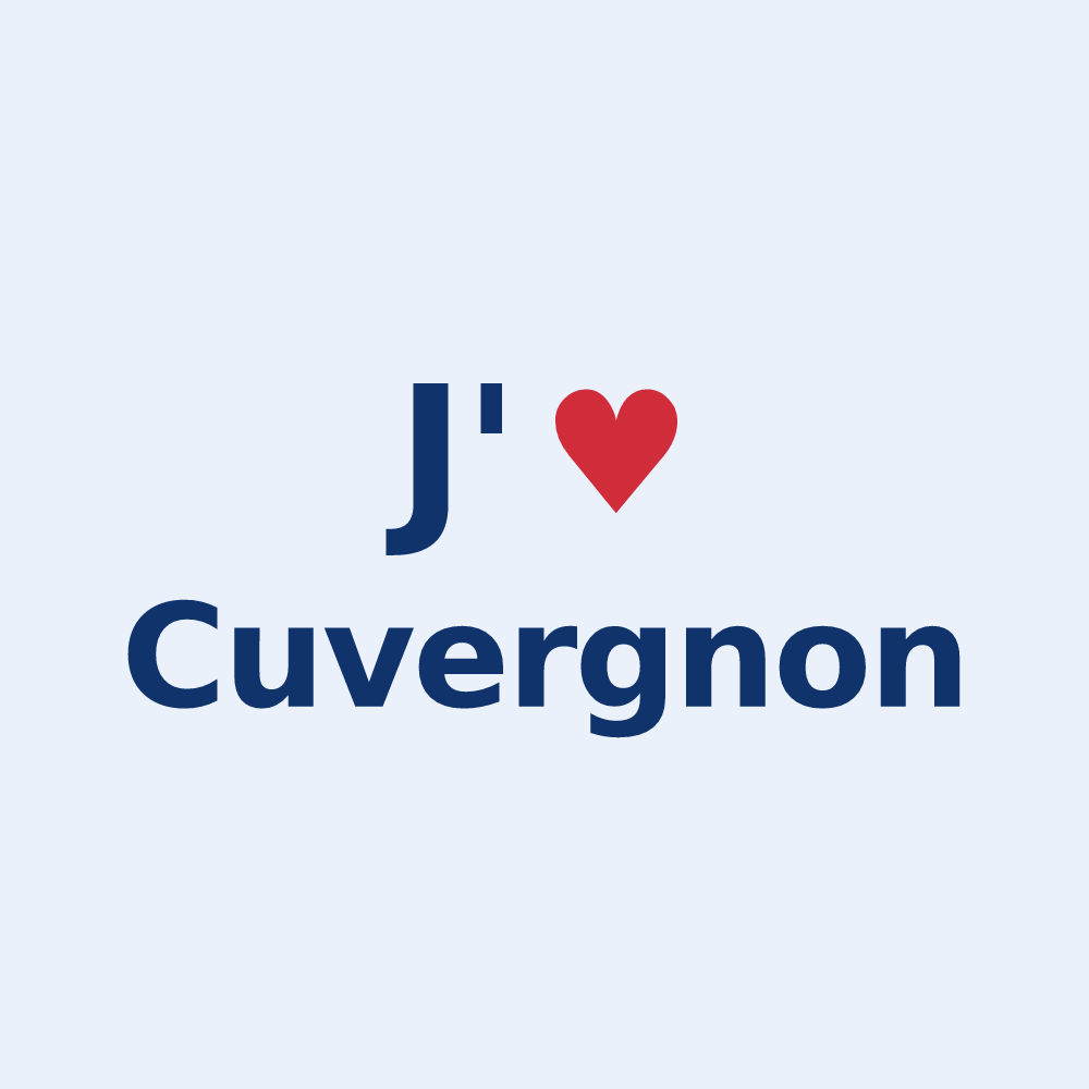 Sticker personnalisé Cuvergnon — design J'aime Cuvergnon