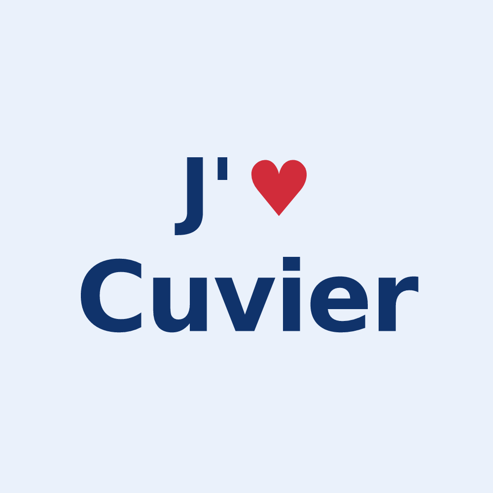 Sticker personnalisé Cuvier — design J'aime Cuvier