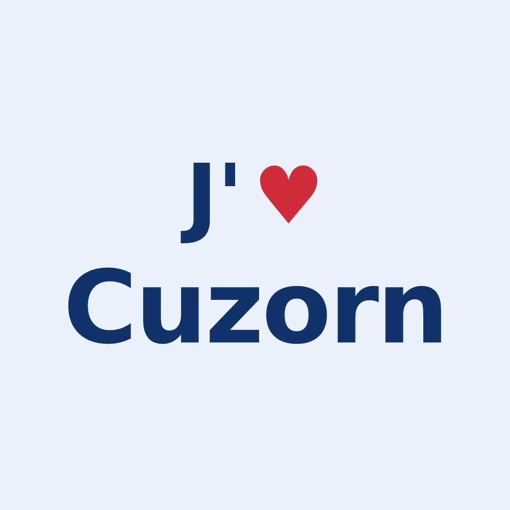 Sticker personnalisé Cuzorn — design J'aime Cuzorn
