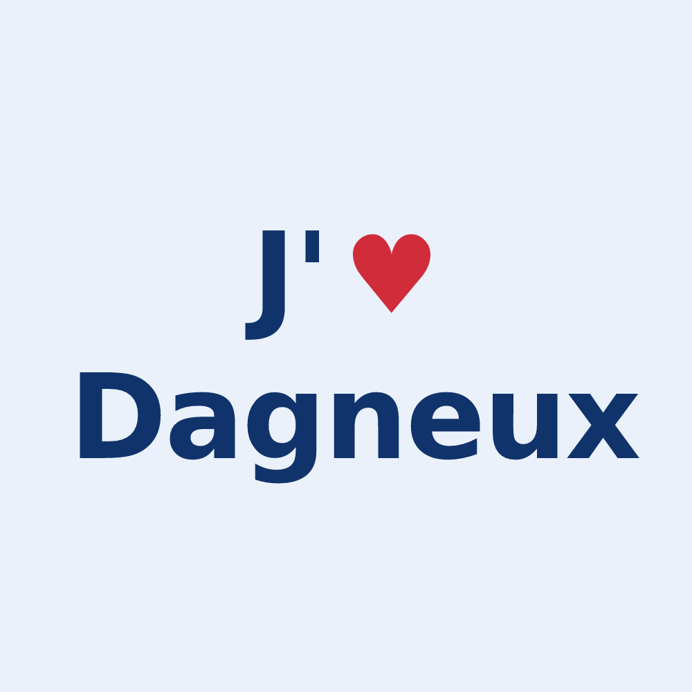 Sticker personnalisé Dagneux — design J'aime Dagneux
