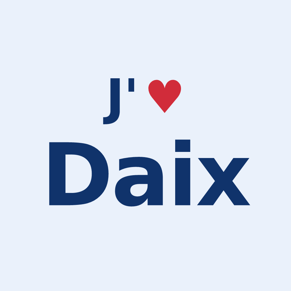 Sticker personnalisé Daix — design J'aime Daix