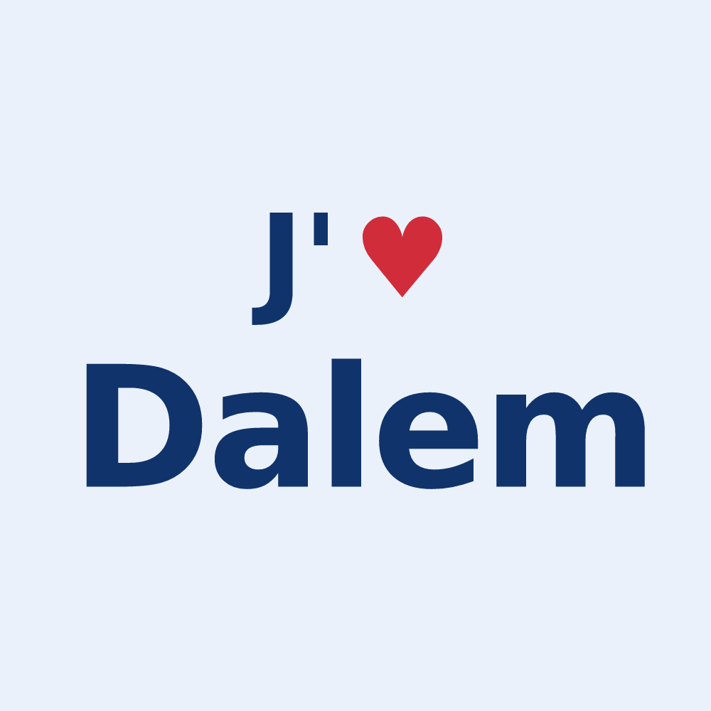Sticker personnalisé Dalem — design J'aime Dalem