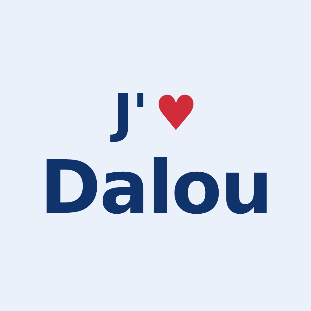 Sticker personnalisé Dalou — design J'aime Dalou