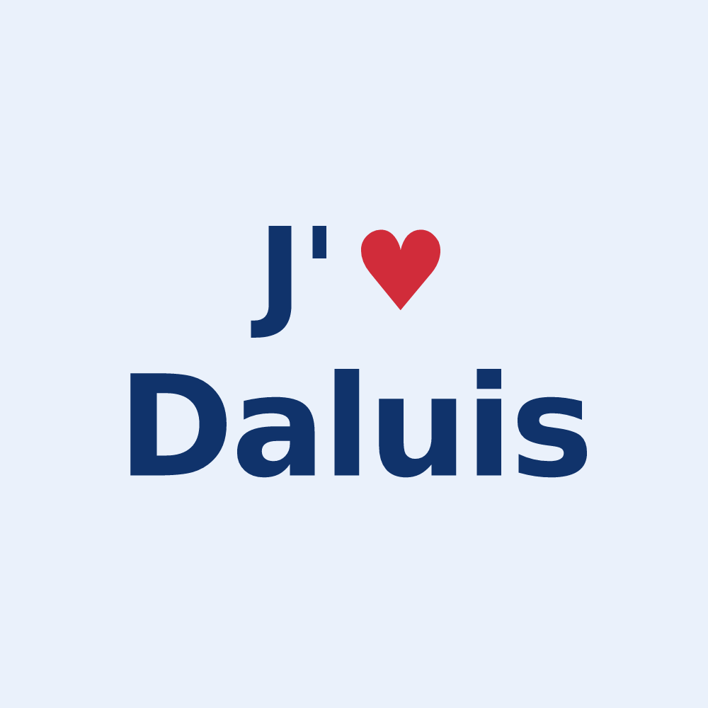 Sticker personnalisé Daluis — design J'aime Daluis