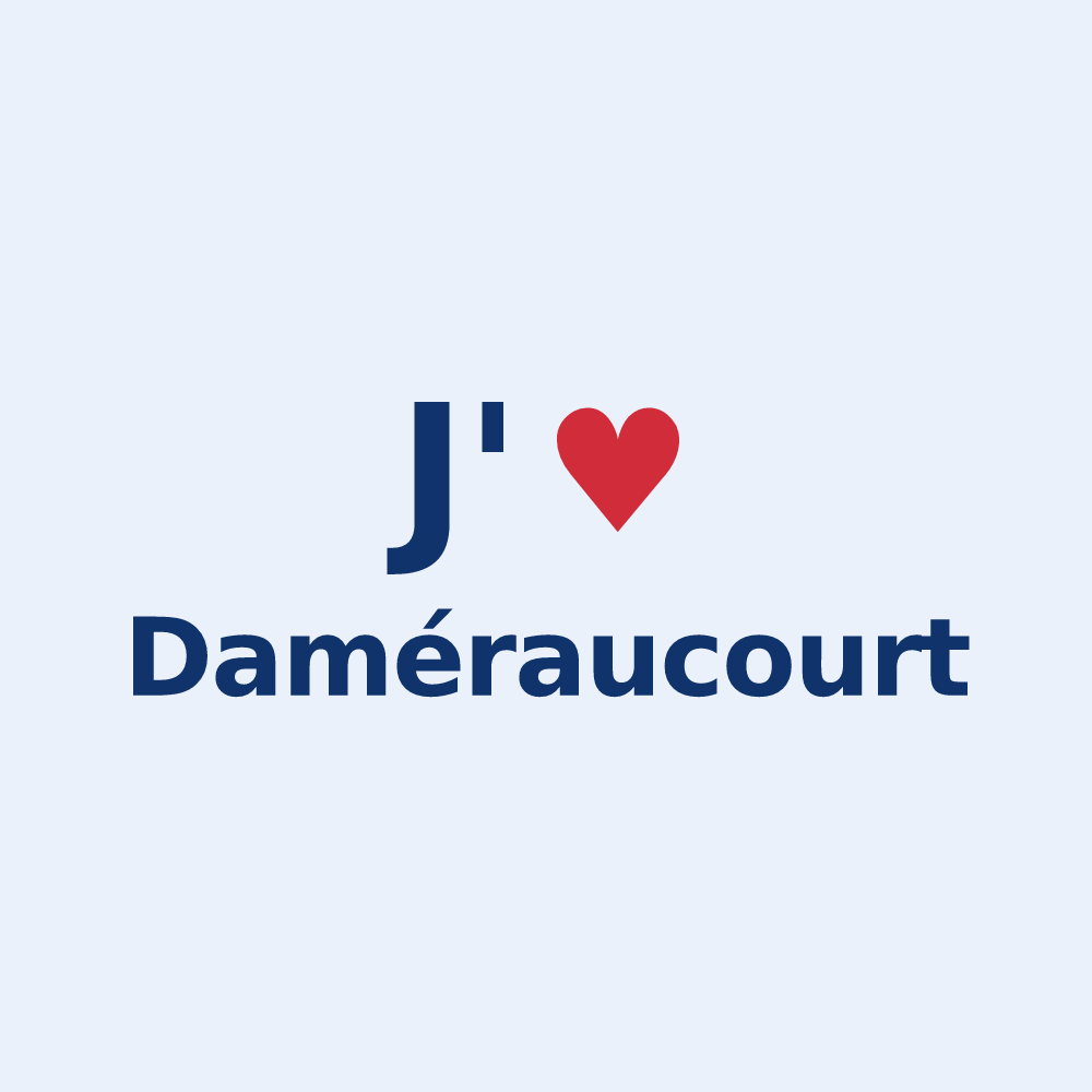 Sticker personnalisé Daméraucourt — design J'aime Daméraucourt
