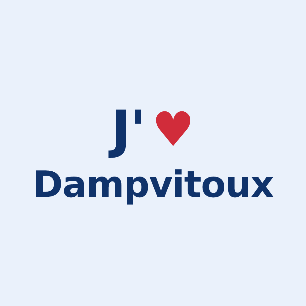 Sticker personnalisé Dampvitoux — design J'aime Dampvitoux