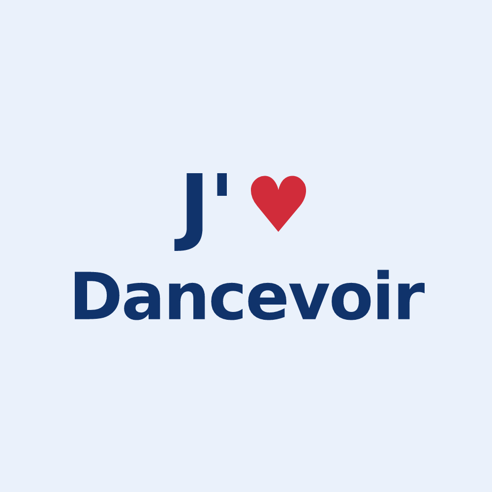 Sticker personnalisé Dancevoir — design J'aime Dancevoir