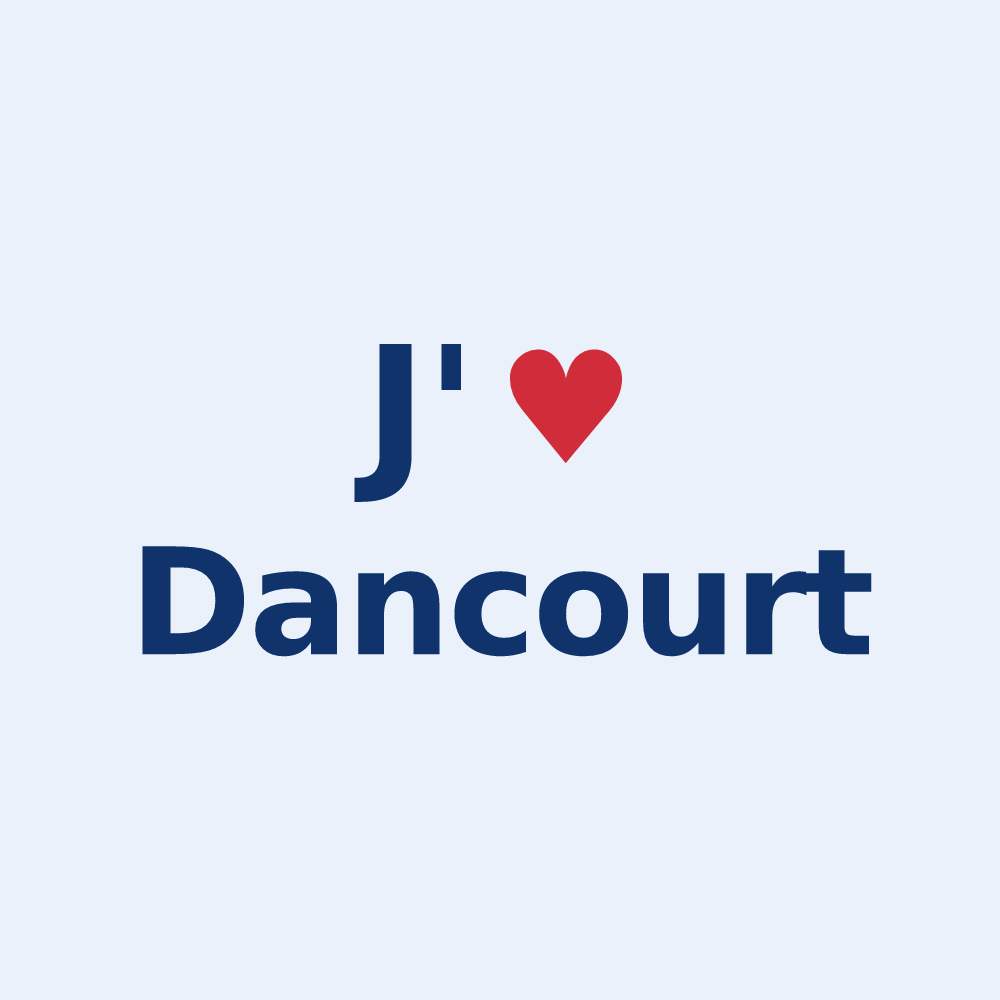 Sticker personnalisé Dancourt — design J'aime Dancourt