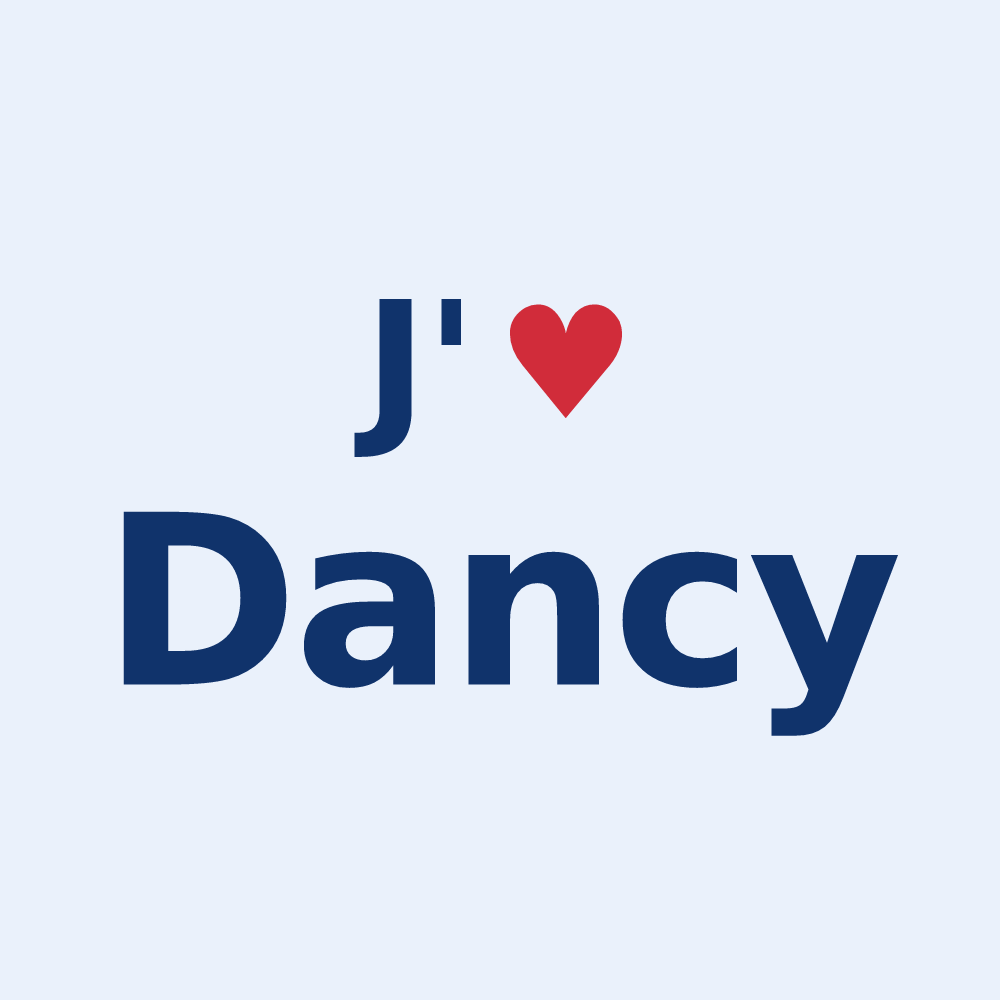 Sticker personnalisé Dancy — design J'aime Dancy