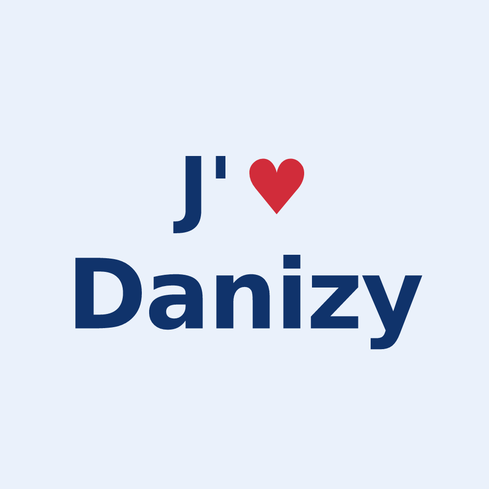 Sticker personnalisé Danizy — design J'aime Danizy