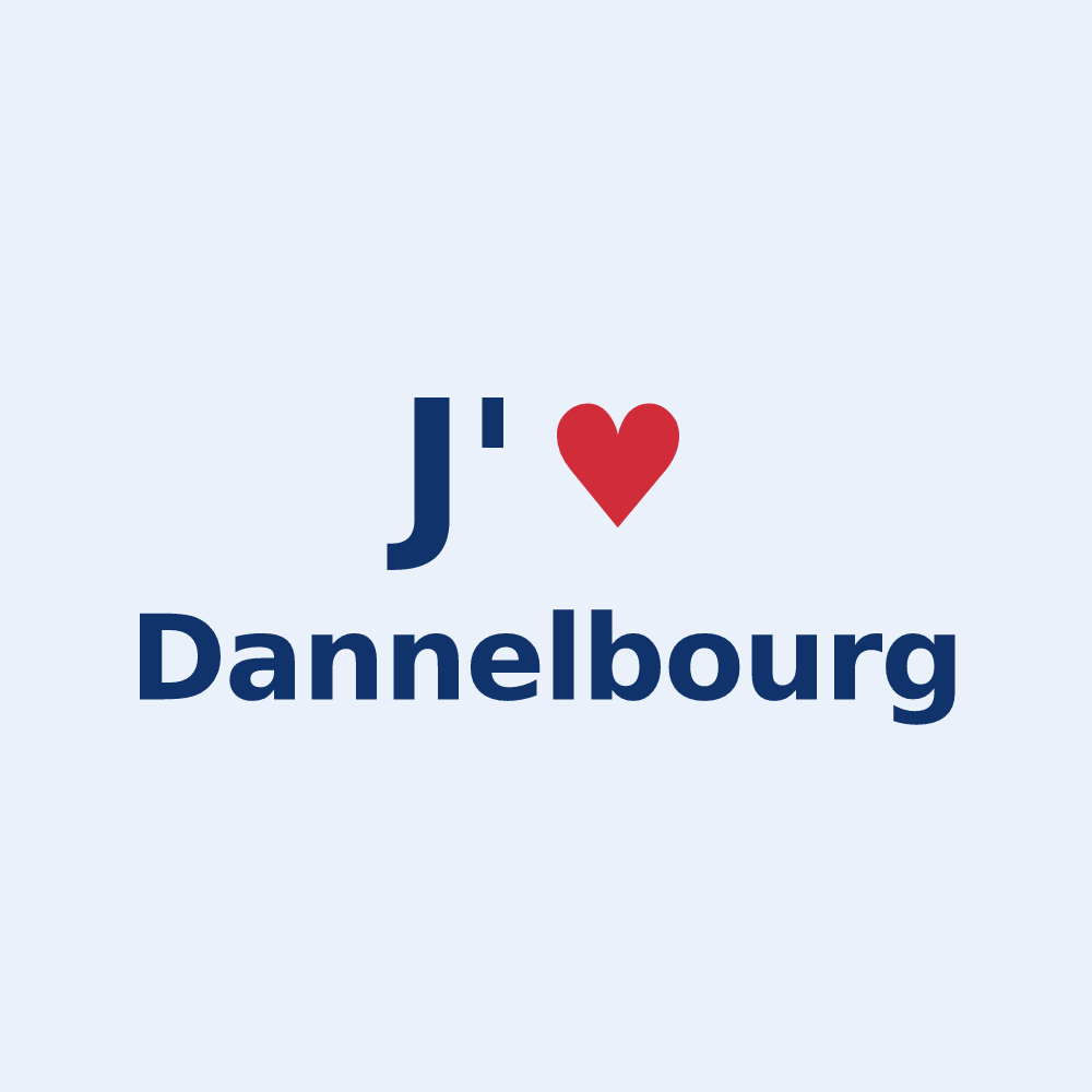 Sticker personnalisé Dannelbourg — design J'aime Dannelbourg