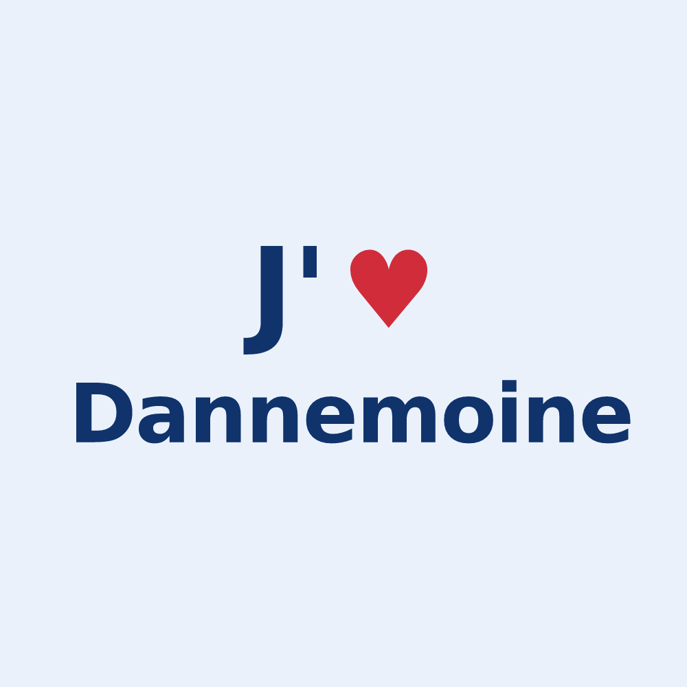 Sticker personnalisé Dannemoine — design J'aime Dannemoine