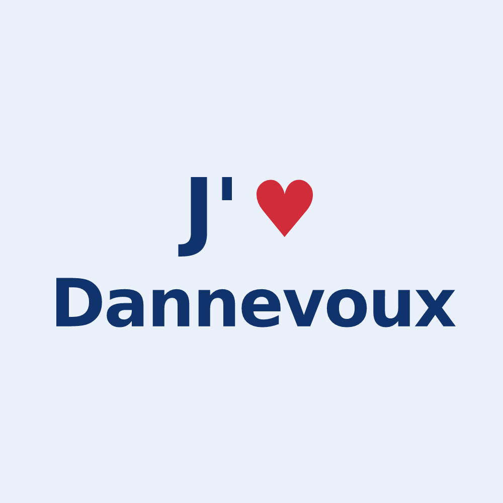 Sticker personnalisé Dannevoux — design J'aime Dannevoux