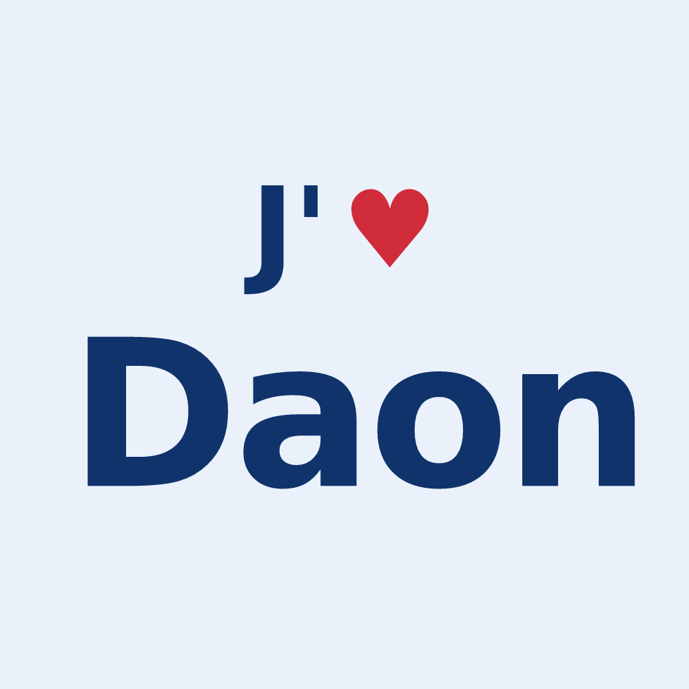 Sticker personnalisé Daon — design J'aime Daon