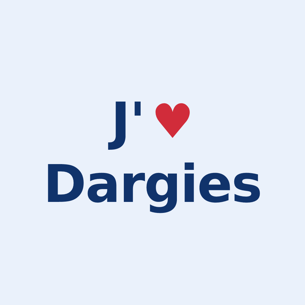 Sticker personnalisé Dargies — design J'aime Dargies