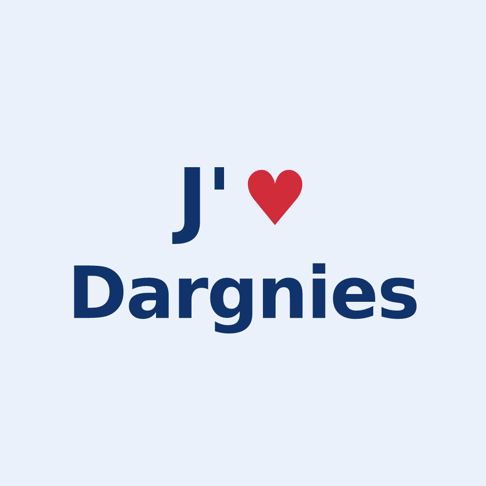 Sticker personnalisé Dargnies — design J'aime Dargnies