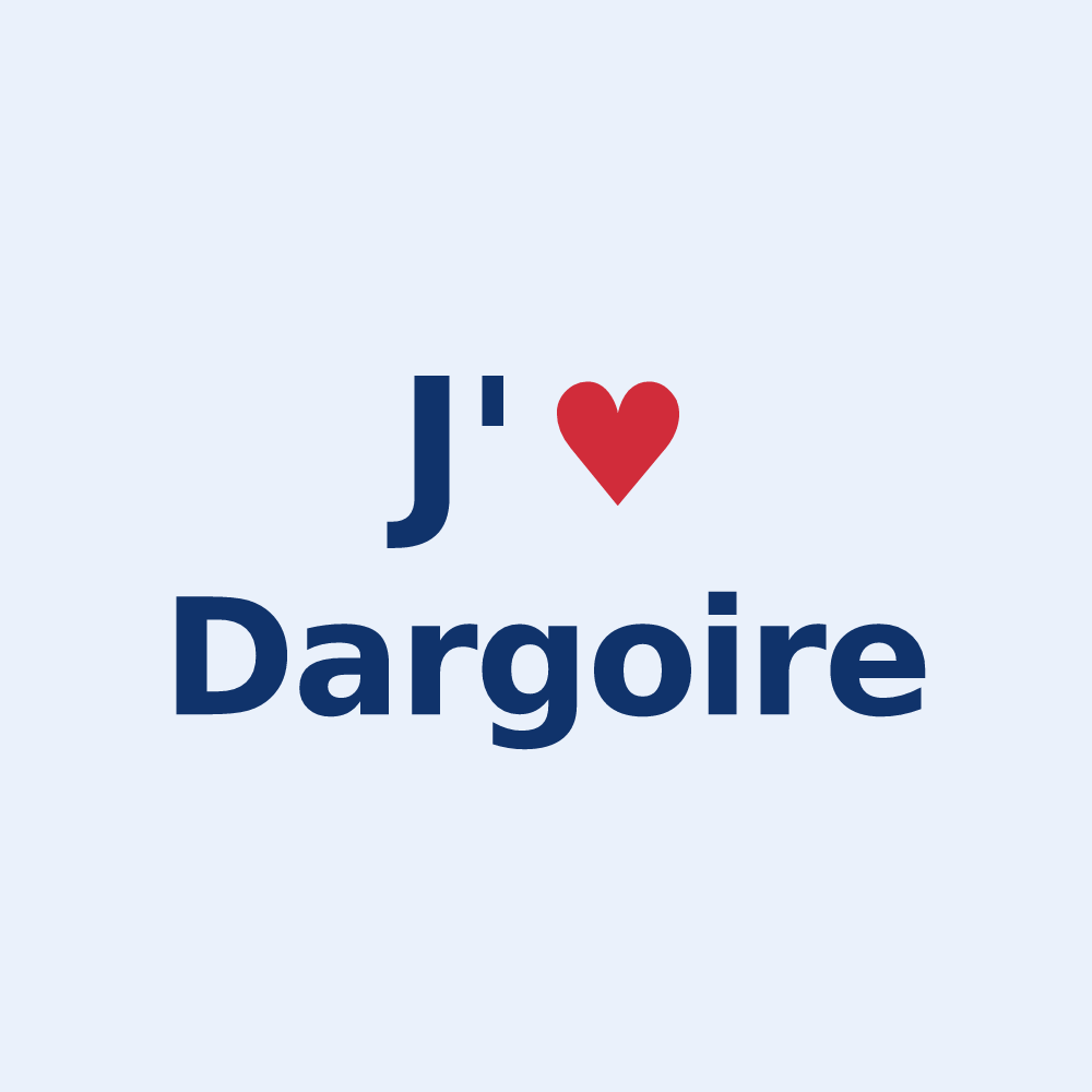 Sticker personnalisé Dargoire — design J'aime Dargoire