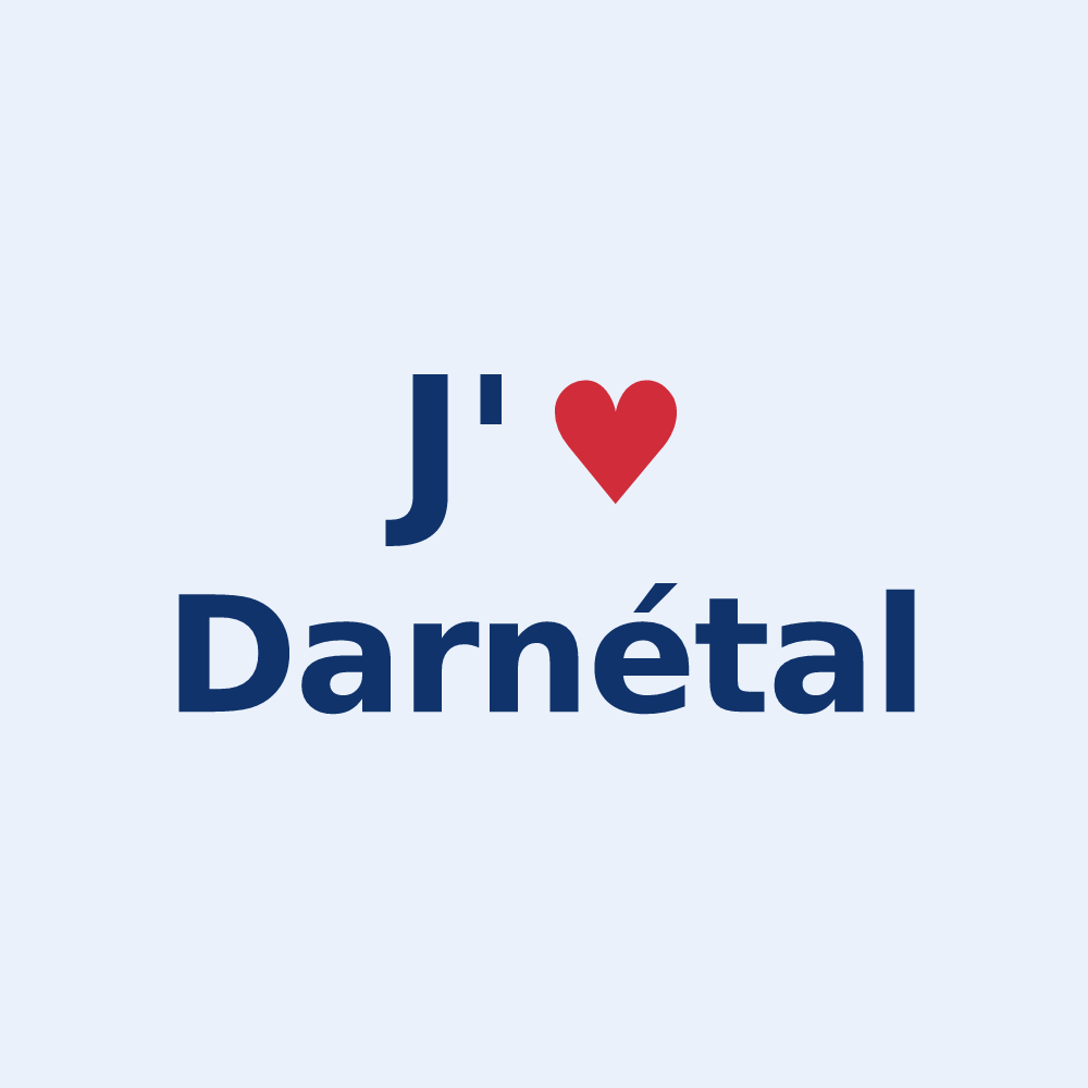 Sticker personnalisé Darnétal — design J'aime Darnétal