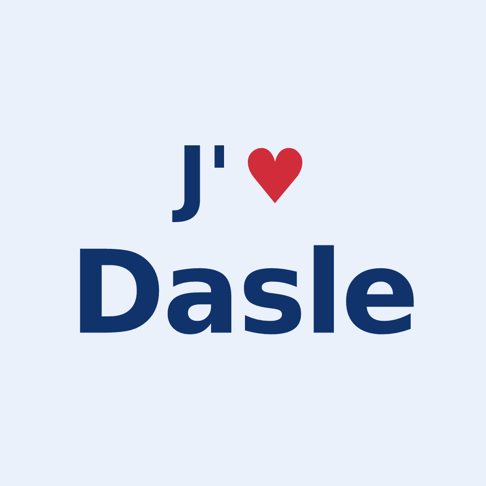 Sticker personnalisé Dasle — design J'aime Dasle
