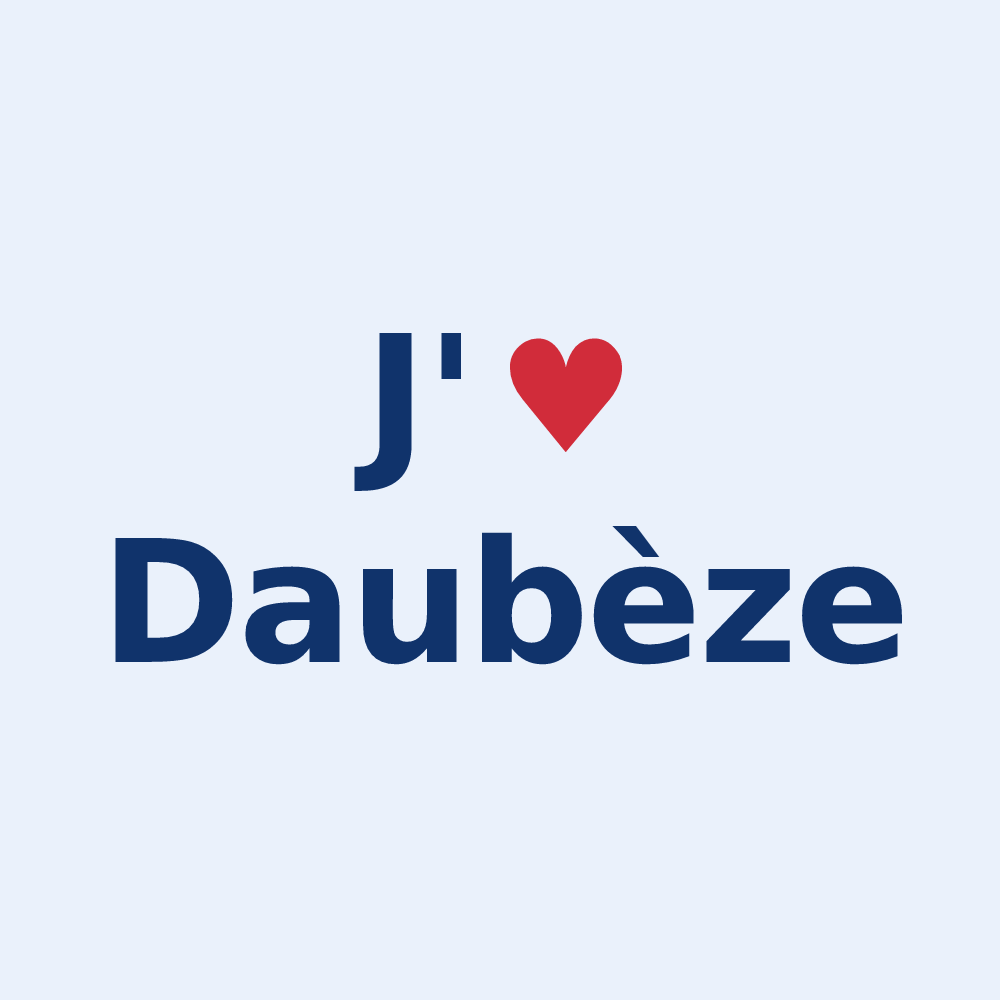 Sticker personnalisé Daubèze — design J'aime Daubèze