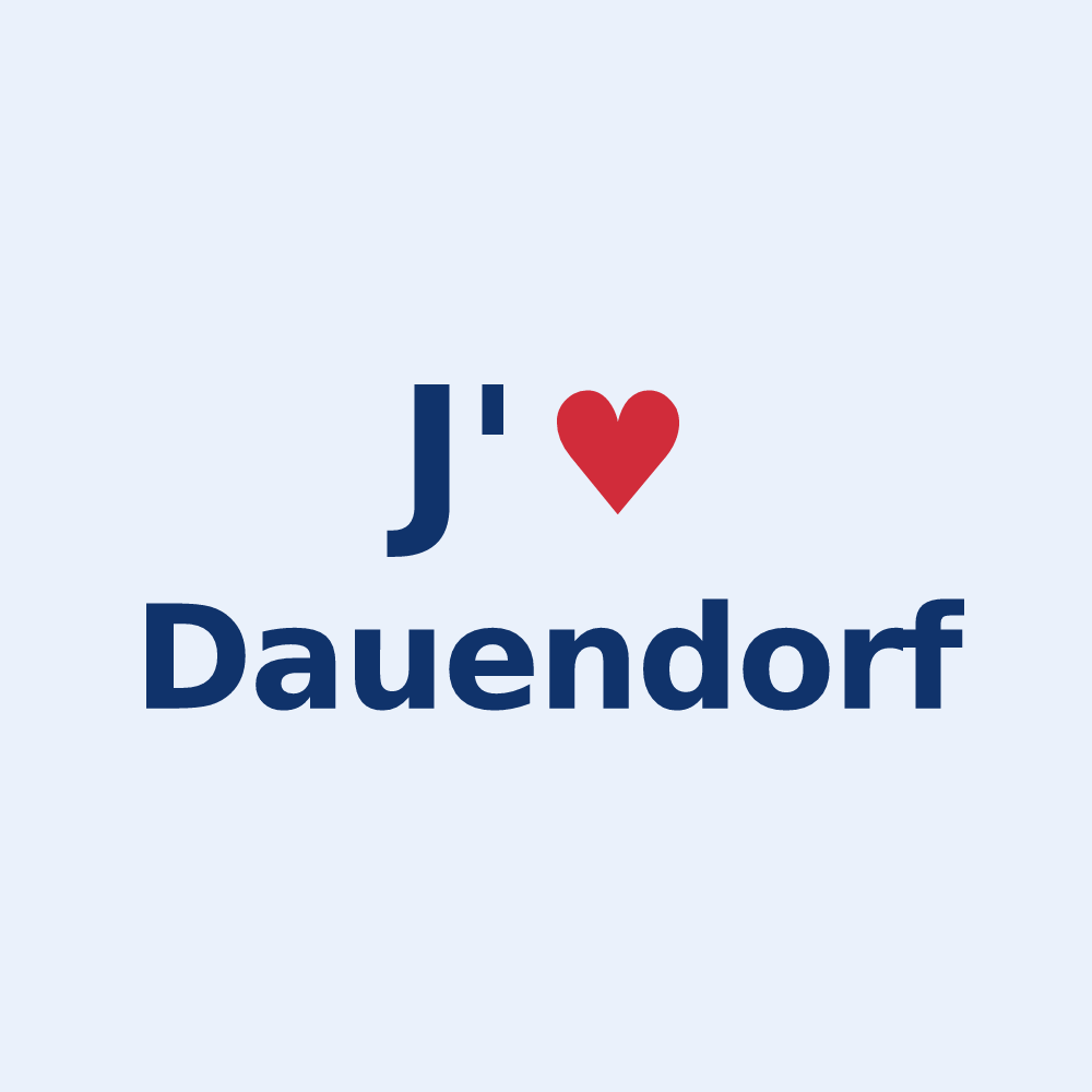 Sticker personnalisé Dauendorf — design J'aime Dauendorf