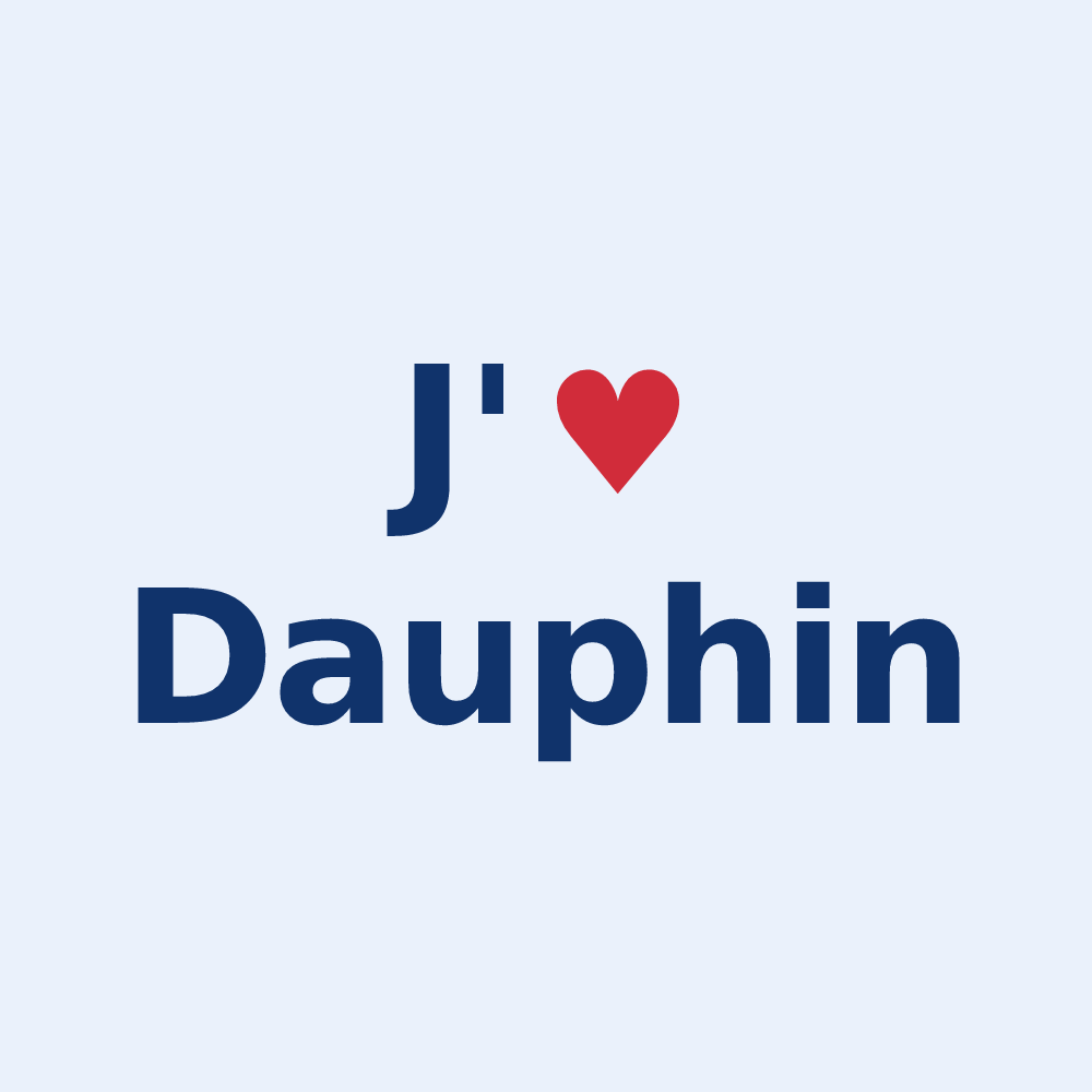 Sticker personnalisé Dauphin — design J'aime Dauphin