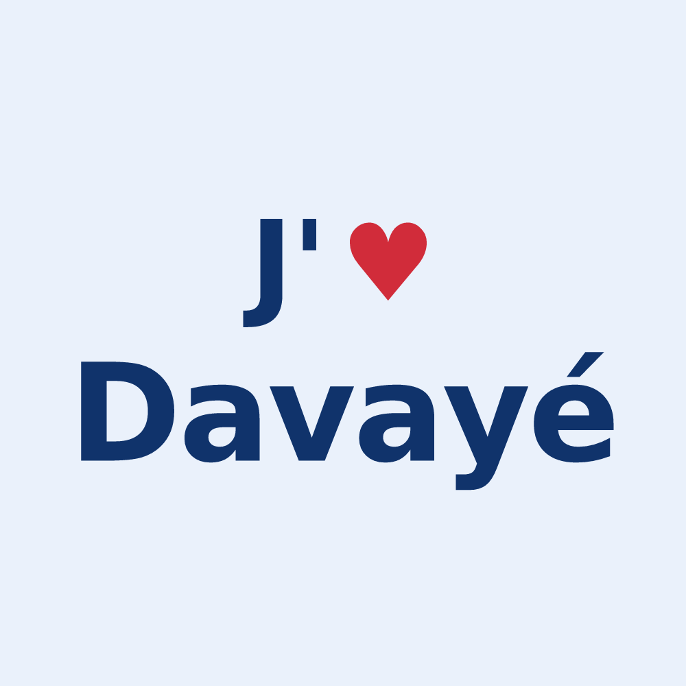 Sticker personnalisé Davayé — design J'aime Davayé