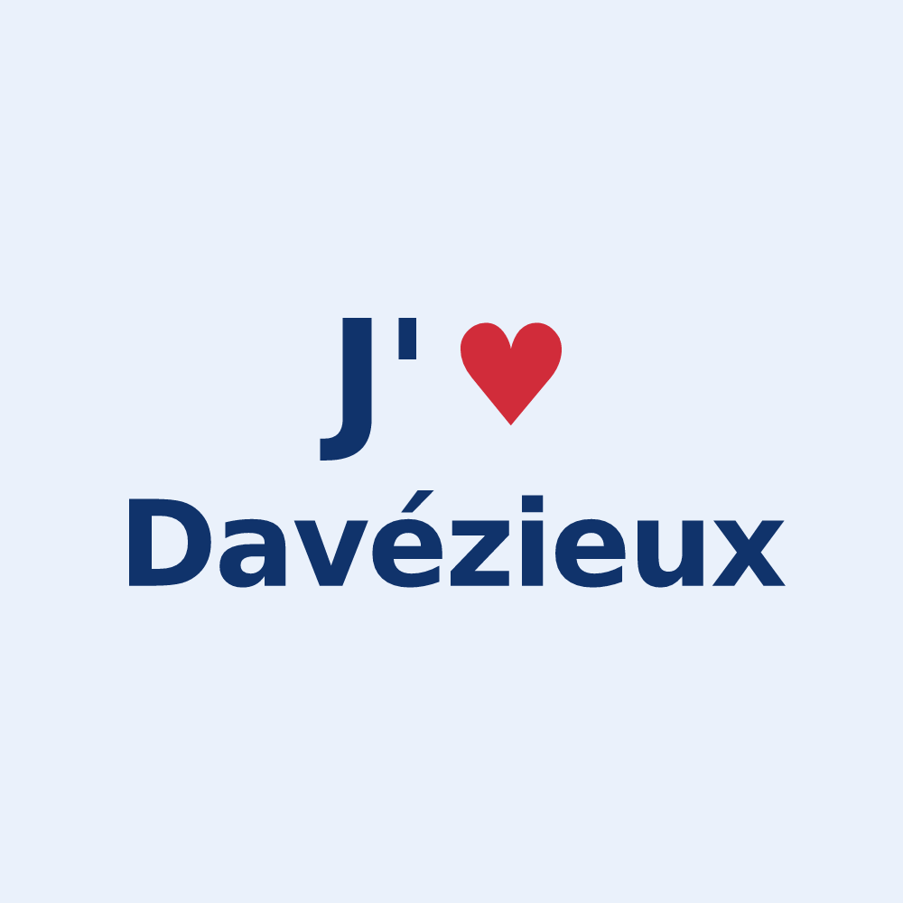 Sticker personnalisé Davézieux — design J'aime Davézieux