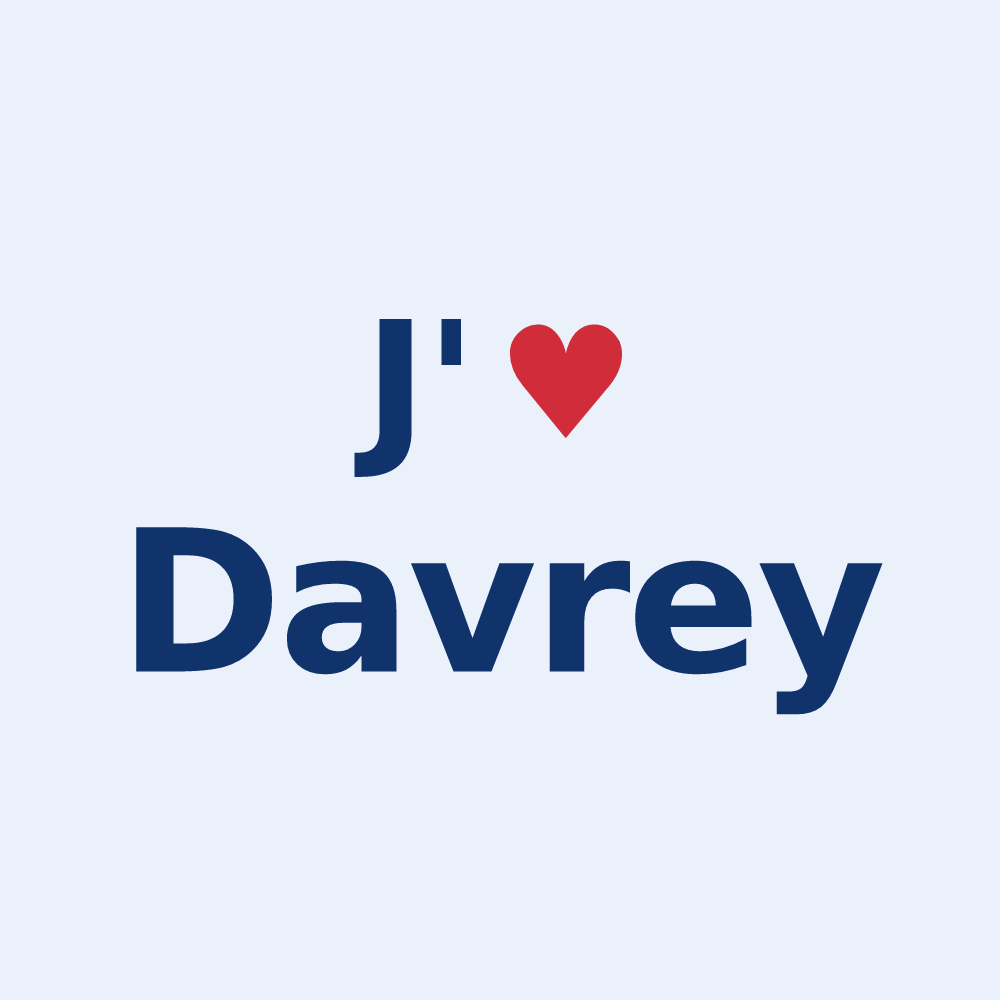 Sticker personnalisé Davrey — design J'aime Davrey
