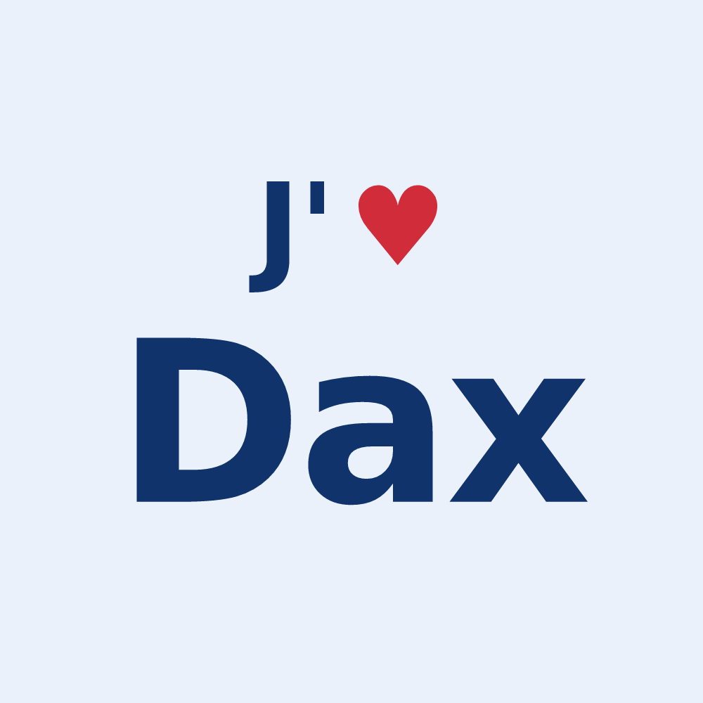 Sticker personnalisé Dax — design J'aime Dax