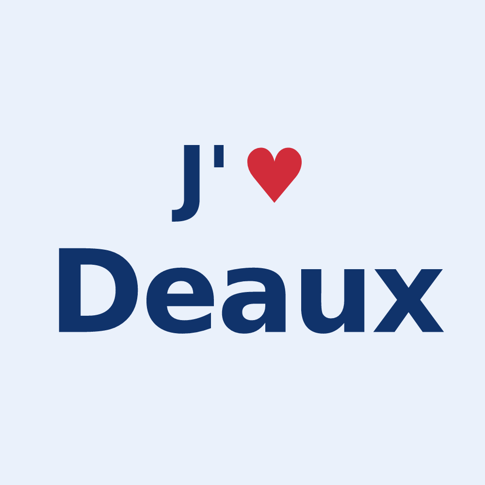Sticker personnalisé Deaux — design J'aime Deaux