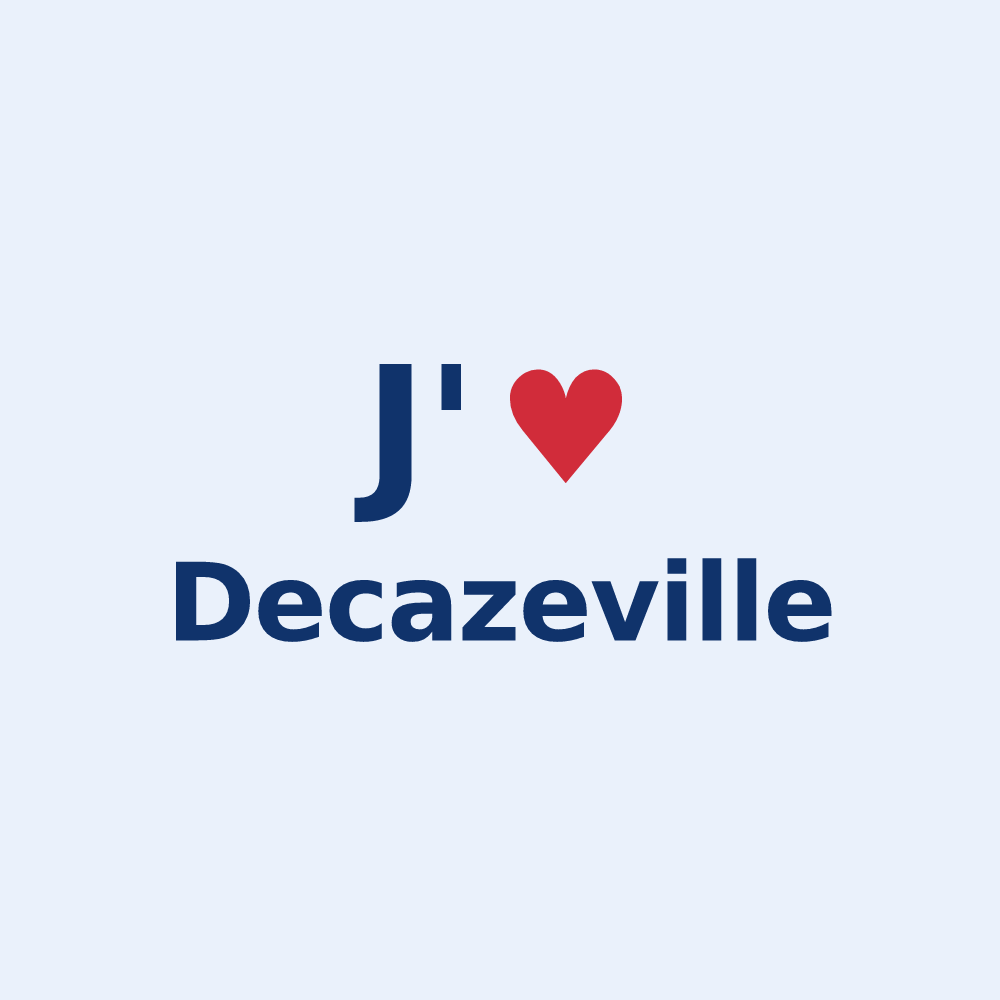Sticker personnalisé Decazeville — design J'aime Decazeville