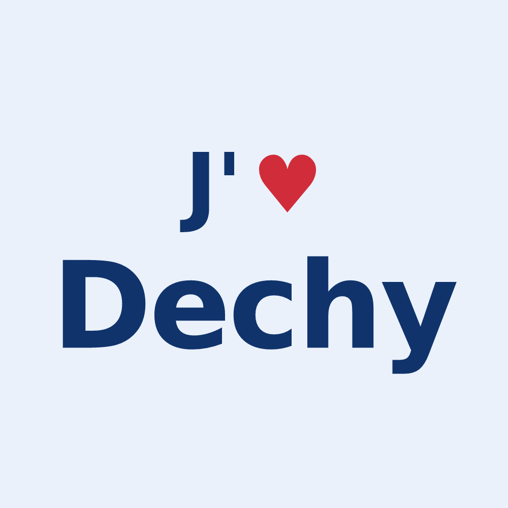Sticker personnalisé Dechy — design J'aime Dechy