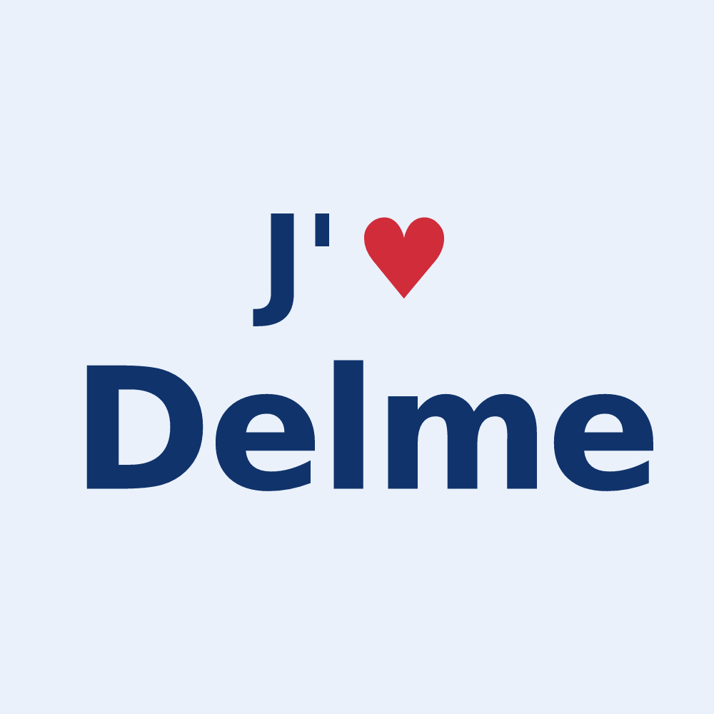 Sticker personnalisé Delme — design J'aime Delme
