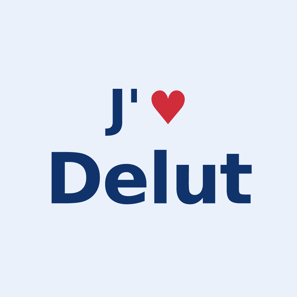 Sticker personnalisé Delut — design J'aime Delut