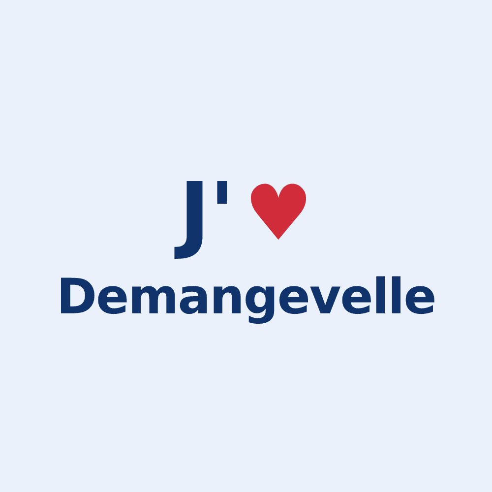 Sticker personnalisé Demangevelle — design J'aime Demangevelle