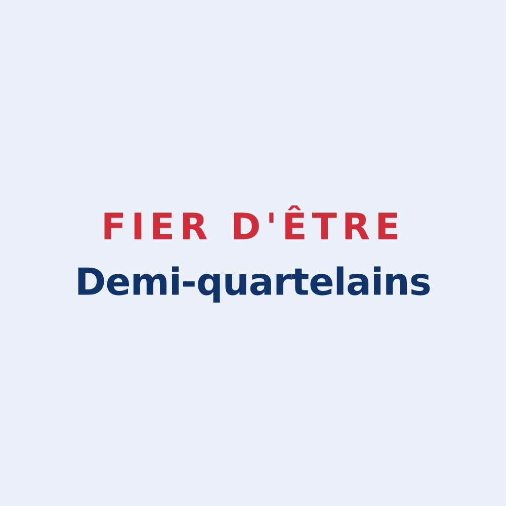 Sticker « Fier d'être Demi-quartelains » — design pour Demi-Quartier