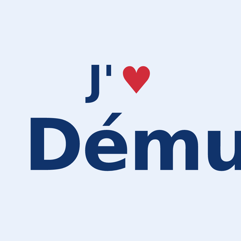 Sticker personnalisé Dému — design J'aime Dému