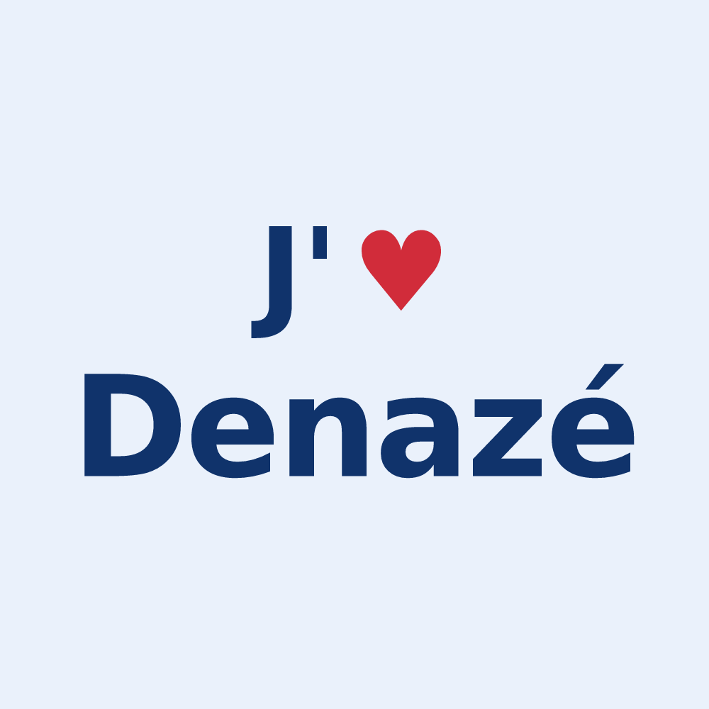 Sticker personnalisé Denazé — design J'aime Denazé
