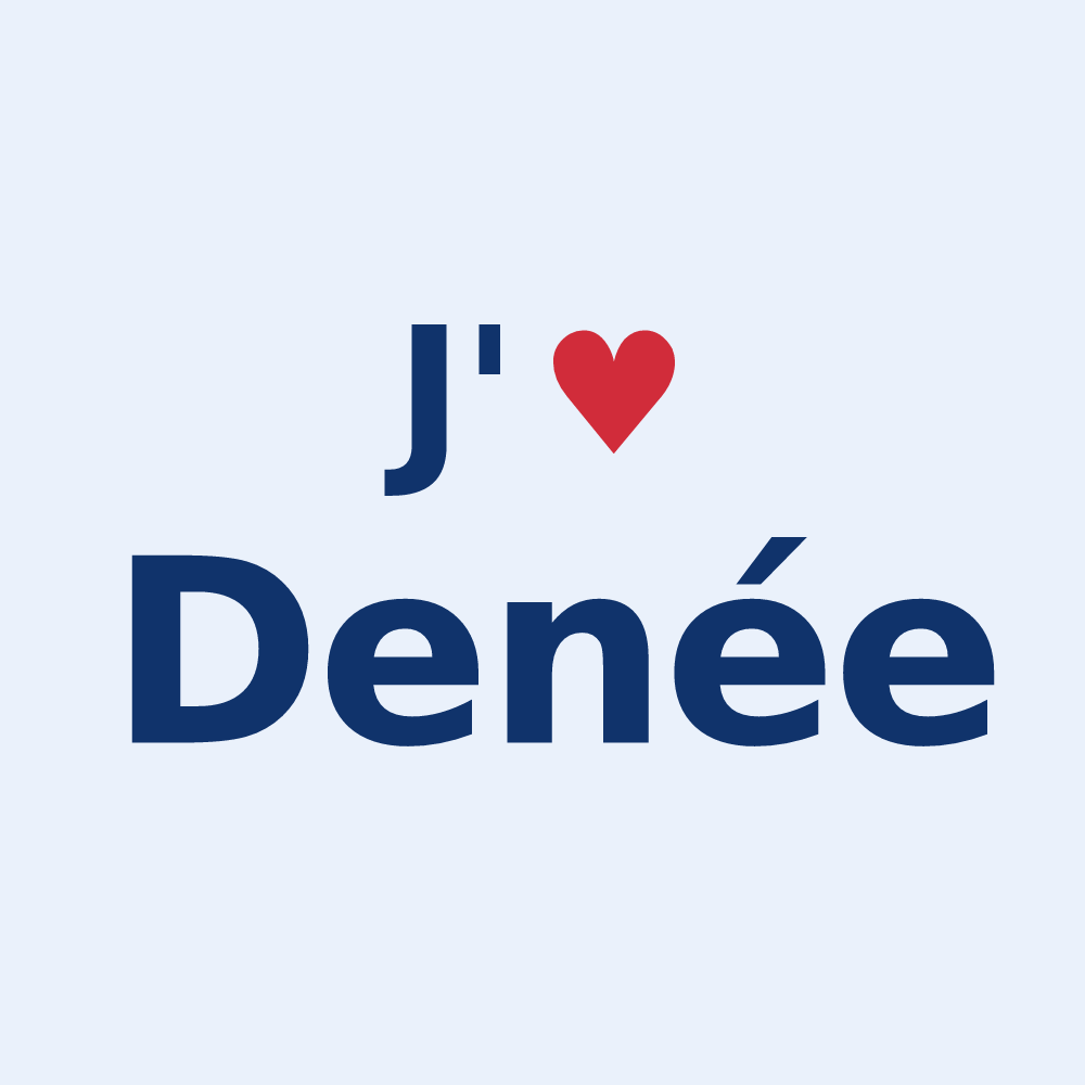 Sticker personnalisé Denée — design J'aime Denée