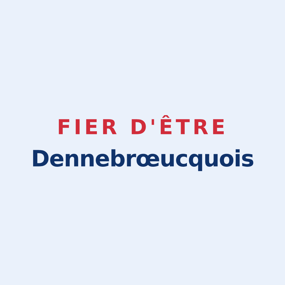 Sticker « Fier d'être Dennebrœucquois » — design pour Dennebrœucq
