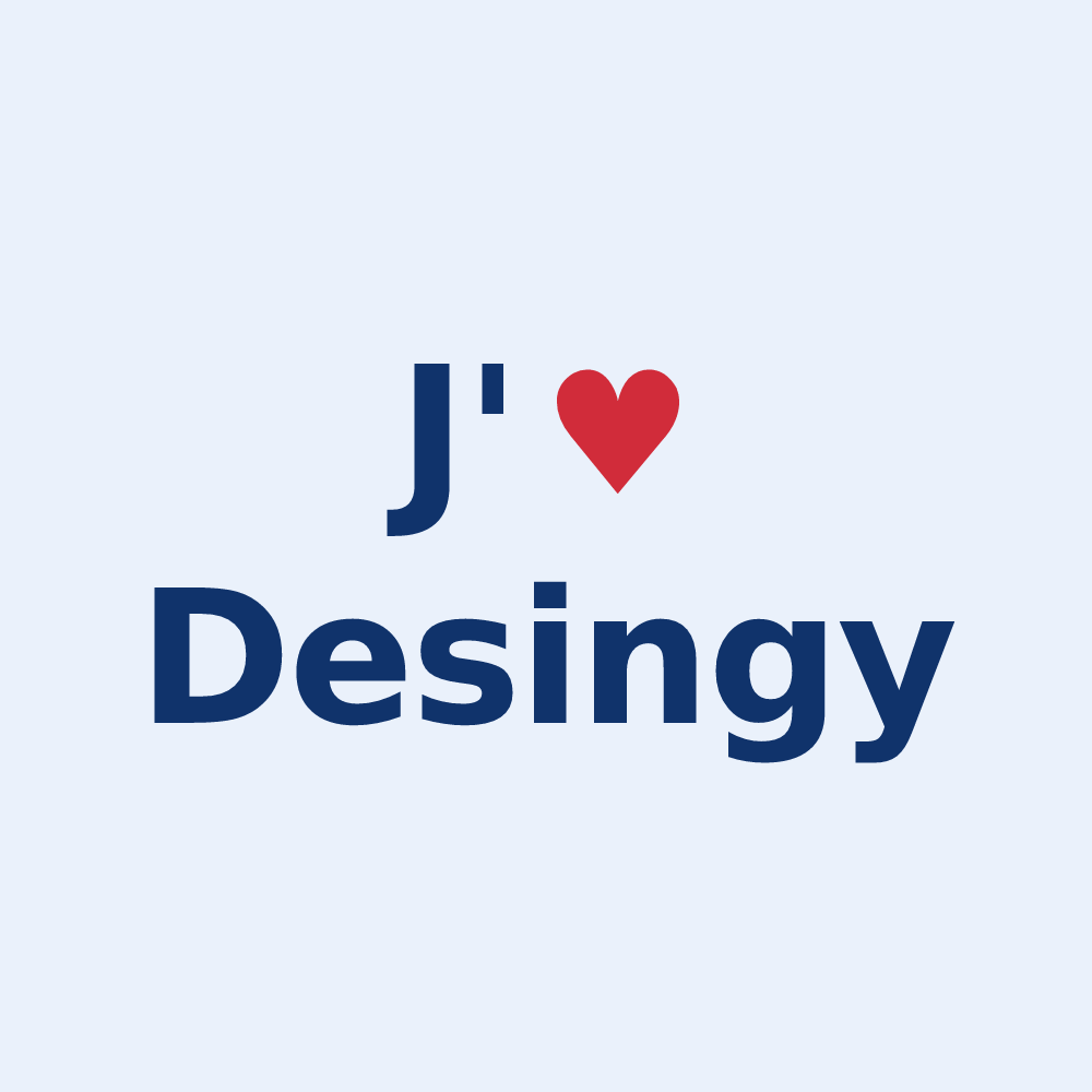 Sticker personnalisé Desingy — design J'aime Desingy