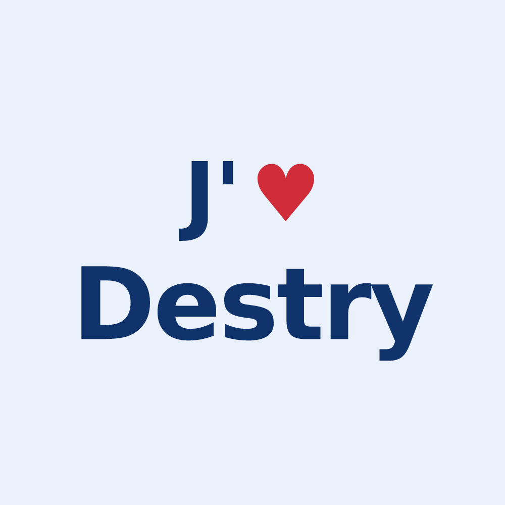 Sticker personnalisé Destry — design J'aime Destry