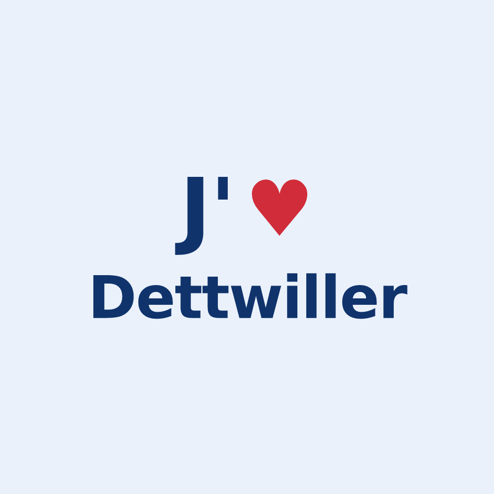 Sticker personnalisé Dettwiller — design J'aime Dettwiller