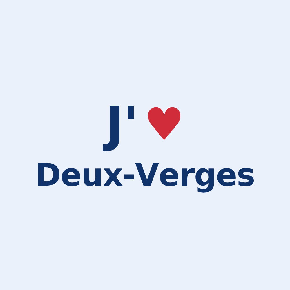 Sticker personnalisé Deux-Verges — design J'aime Deux-Verges