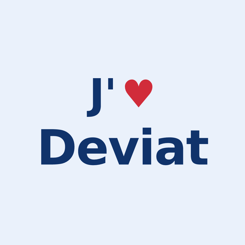 Sticker personnalisé Deviat — design J'aime Deviat
