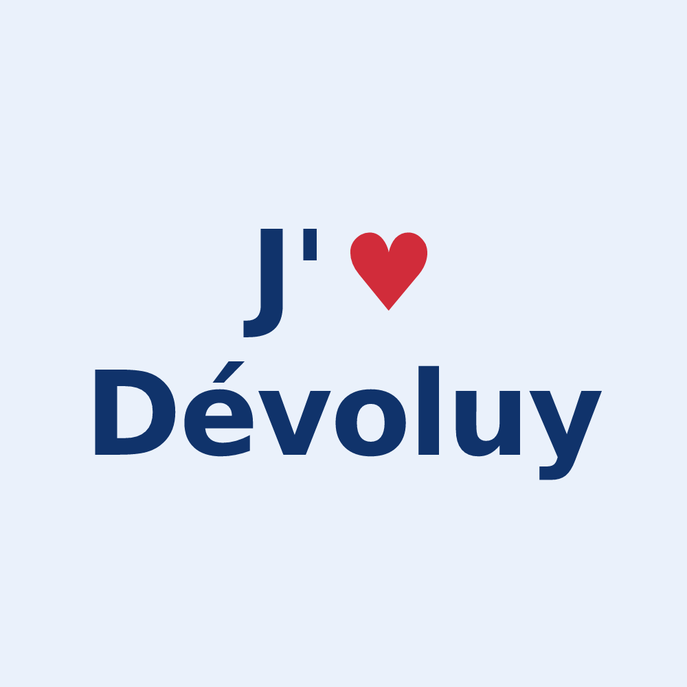 Sticker personnalisé Dévoluy — design J'aime Dévoluy