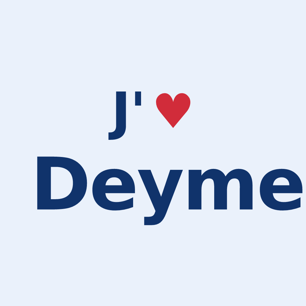 Sticker personnalisé Deyme — design J'aime Deyme