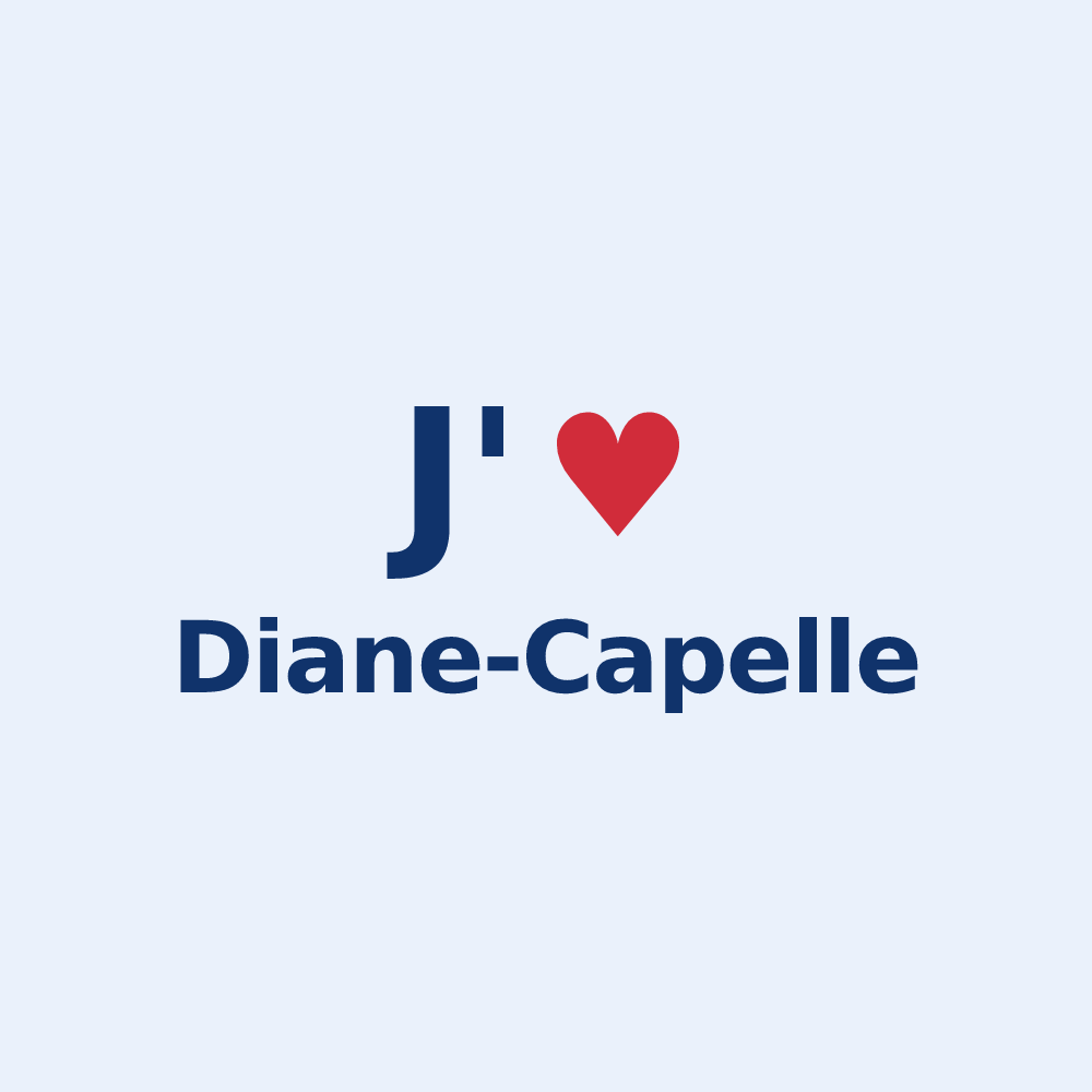 Sticker personnalisé Diane-Capelle — design J'aime Diane-Capelle