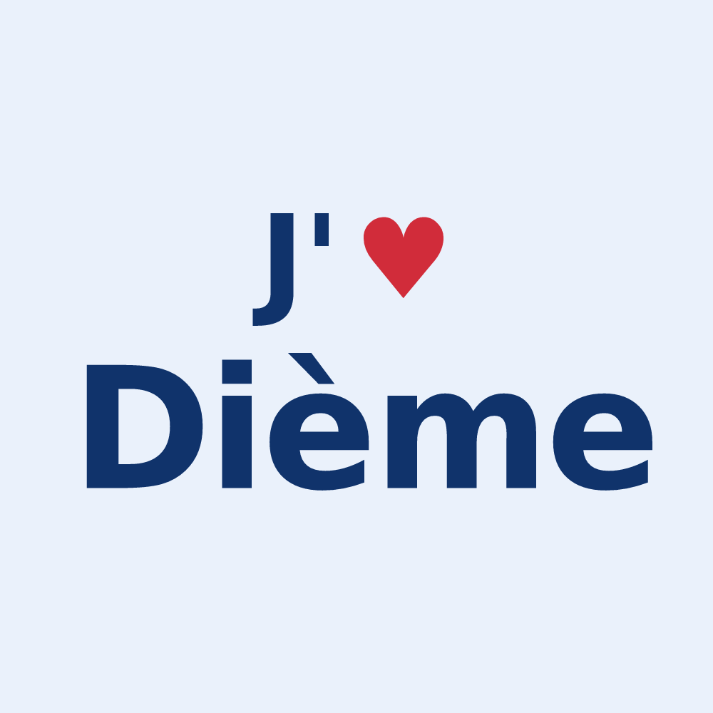 Sticker personnalisé Dième — design J'aime Dième